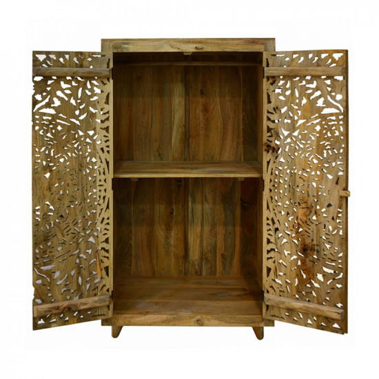 دولاب تخزين خشب طبيعي بتصميم محفر دولاب تخزين خشب طبيعي بتصميم محفر