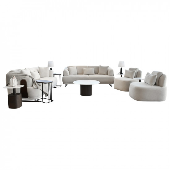 طقم كنب مودرن 8 مقاعد قماشي فاخر 