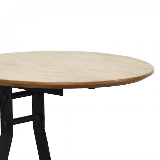 طاولة قهوة جانبية خشب بأرجل معدنية طاولة قهوة جانبية خشب بأرجل معدنية