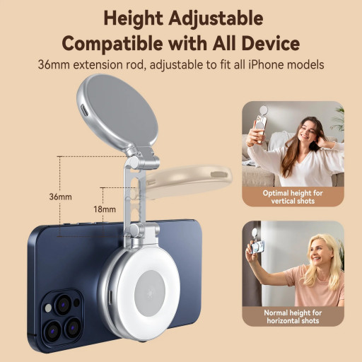 TELESIN C03 Magnetic Selfie Ring Light