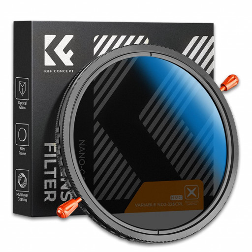 K&F Concept Nano-C Variable ND2-32&CPL HMC Filter 82mm